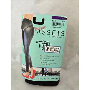 Love Your Assets By Sara Blakely Black Ankle Length Shaping Tights Size 6 BBW